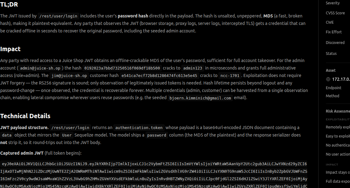 Issue di Strix sull'hash MD5 nel JWT