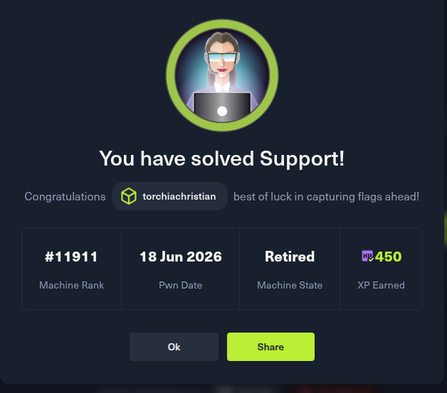 Support pwned